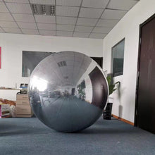 Load image into Gallery viewer, 8ft silver mirror ball luxury event decoration - premium inflatable party decor