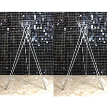 Load image into Gallery viewer, silver metal flower stand