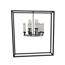 Load image into Gallery viewer, Black metal candle holder centerpiece 47 inches tall for wedding and party table decor