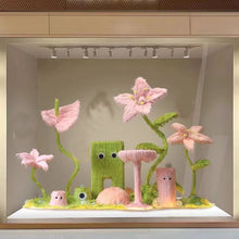 Load image into Gallery viewer, Giant fluffy paper flower arrangement with premium sunflowers for window display, apparel show, wedding and event decor