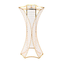 Load image into Gallery viewer, Gold Crystal Metal Table Centerpiece Stand 31" - Wedding Party Decoration
