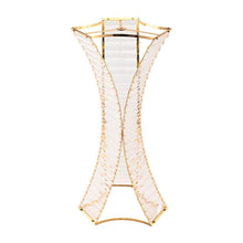 Load image into Gallery viewer, Gold Crystal Metal Table Centerpiece Stand 31" - Wedding Party Decoration
