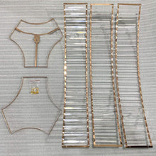 Load image into Gallery viewer, Gold Crystal Metal Table Centerpiece Stand 31" - Wedding Party Decoration (4 PCS)