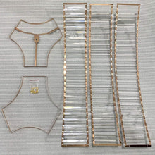 Load image into Gallery viewer, Gold Crystal Metal Table Centerpiece Stand 31" - Wedding Party Decoration (4 PCS)