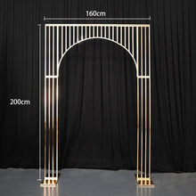 Load image into Gallery viewer, Gold Stainless Steel Wedding Arch Backdrop design