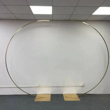 Load image into Gallery viewer, Gold Wedding Metal Arch Stands Set of 2 PCS Premium Event Backdrops