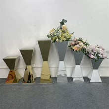 Load image into Gallery viewer, Large Gold/Silver Metal Flower Stand Table Centerpiece wedding party decor