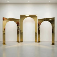 Load image into Gallery viewer, Elegant stainless steel wedding arch stand for luxury events and parties