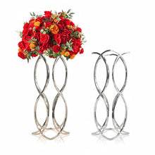 Load image into Gallery viewer, silver Table Centerpiece Stands 4 PCS wedding floral decor