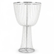 Load image into Gallery viewer, Silver metal flower stand centerpiece for wedding events, set of 4 pieces with geometric design