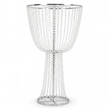 Load image into Gallery viewer, Silver metal flower stand centerpiece for wedding events, set of 4 pieces with geometric design