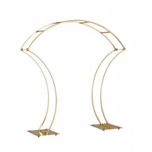 Load image into Gallery viewer, Small Arch Table Centerpiece Stands - Set of 3 - Gold Metal Wedding Decor
