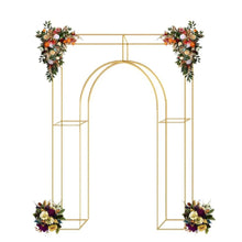Load image into Gallery viewer, Large premium metal wedding arch backdrop stand for ceremony and event decor