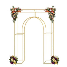Load image into Gallery viewer, Large premium metal wedding arch backdrop stand for ceremony and event decor