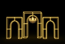 Load image into Gallery viewer, wedding arch backdrop stand for ceremony and event led lighting decor