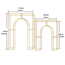 Load image into Gallery viewer, Large premium metal wedding arch backdrop stand for ceremony and event decoration