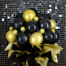 Load image into Gallery viewer, Gold disco ball balloon stand bouquet kit for 30th birthday party celebration