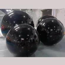 Load image into Gallery viewer, Black chrome mirror ball 6ft - elegant modern event decoration