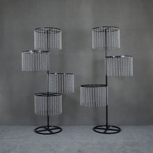 Load image into Gallery viewer, Crystal tassel stand decorations for wedding ceremony backdrop