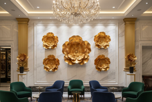 Load image into Gallery viewer, Gold Giant Flowers Handmade EVA floral Store Front Window Display Decor