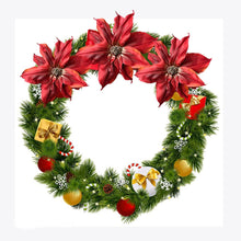 Load image into Gallery viewer, Giant handmade poinsettia Christmas wreath decoration for holiday displays