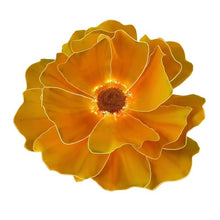 Load image into Gallery viewer, Yellow LED giant flower wall decorations for weddings and events with premium lighting