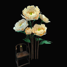 Load image into Gallery viewer, Giant peony flower arrangement for event decor - premium wedding backdrop set