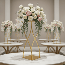 Load image into Gallery viewer, Gold centerpiece stands for birthday party event