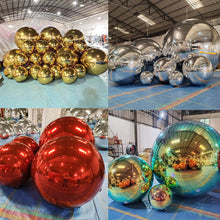 Load image into Gallery viewer, Inflatable mirror ball party decorations - giant reflective spheres for events