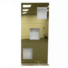 Load image into Gallery viewer, Gold and silver metal wedding reception welcome sign backdrop for events