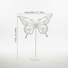 Load image into Gallery viewer, Metal Butterfly Centerpiece with Size Annotations