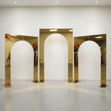 Load image into Gallery viewer, Elegant stainless steel wedding arch stand for luxury events and parties