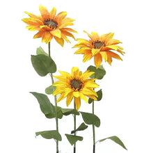 Load image into Gallery viewer, Giant paper sunflower arrangement - premium summer event backdrop decor for weddings and parties
