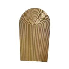 Load image into Gallery viewer, Customizable 7ft wood arch backdrop for party decorations and photo booth setup