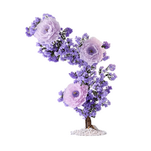 Load image into Gallery viewer, 8ft purple giant paper flower tree with large blooms for birthday party, wedding, baby shower and event decoration backdrop