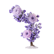 Load image into Gallery viewer, 8ft purple giant paper flower tree with large blooms for birthday party, wedding, baby shower and event decoration backdrop