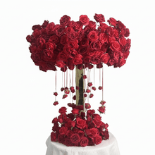 Load image into Gallery viewer, red flower Table Centerpiece for valentines day