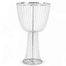 Load image into Gallery viewer, Silver metal flower stand centerpiece for wedding events, set of 4 pieces with geometric design