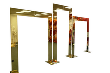 Load image into Gallery viewer, Stainless steel wedding arch stand backdrop frame for elegant event decor