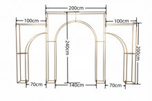 Load image into Gallery viewer, Modular wedding arch backdrop stand for customizable ceremony decor