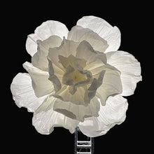 Load image into Gallery viewer, White paper flower backdrop display - premium event decor for parties, photo shoots, and celebrations