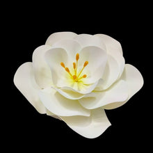Load image into Gallery viewer, White paper flower backdrop set of 2 for photo booth and baby shower