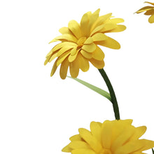 Load image into Gallery viewer, Large yellow daisy paper flower window display for spring events and baby shower