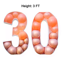 Load image into Gallery viewer, 30 balloon mosaic number decor