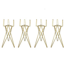Load image into Gallery viewer, 4-pack gold metal flower stand centerpiece for wedding and party table decorations