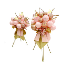 Load image into Gallery viewer, DIY pink balloon stand bouquet kit for first birthday party decoration