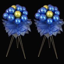Load image into Gallery viewer, DIY blue balloon stand bouquet kit for prom night and graduation party decorations with premium balloons