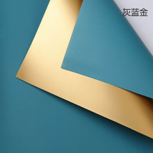 Load image into Gallery viewer, Navy-blue-flower-gift-wrapping-paper