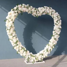 Load image into Gallery viewer, Metal heart wedding arch backdrop stand for anniversary celebrations and romantic events