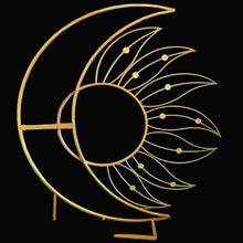 Load image into Gallery viewer, Premium 6ft metal crescent moon backdrop stand for luxury wedding photo booth